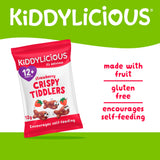Kiddylicious strawberry crispy tiddlers baby snacks 4x12g (British brand)