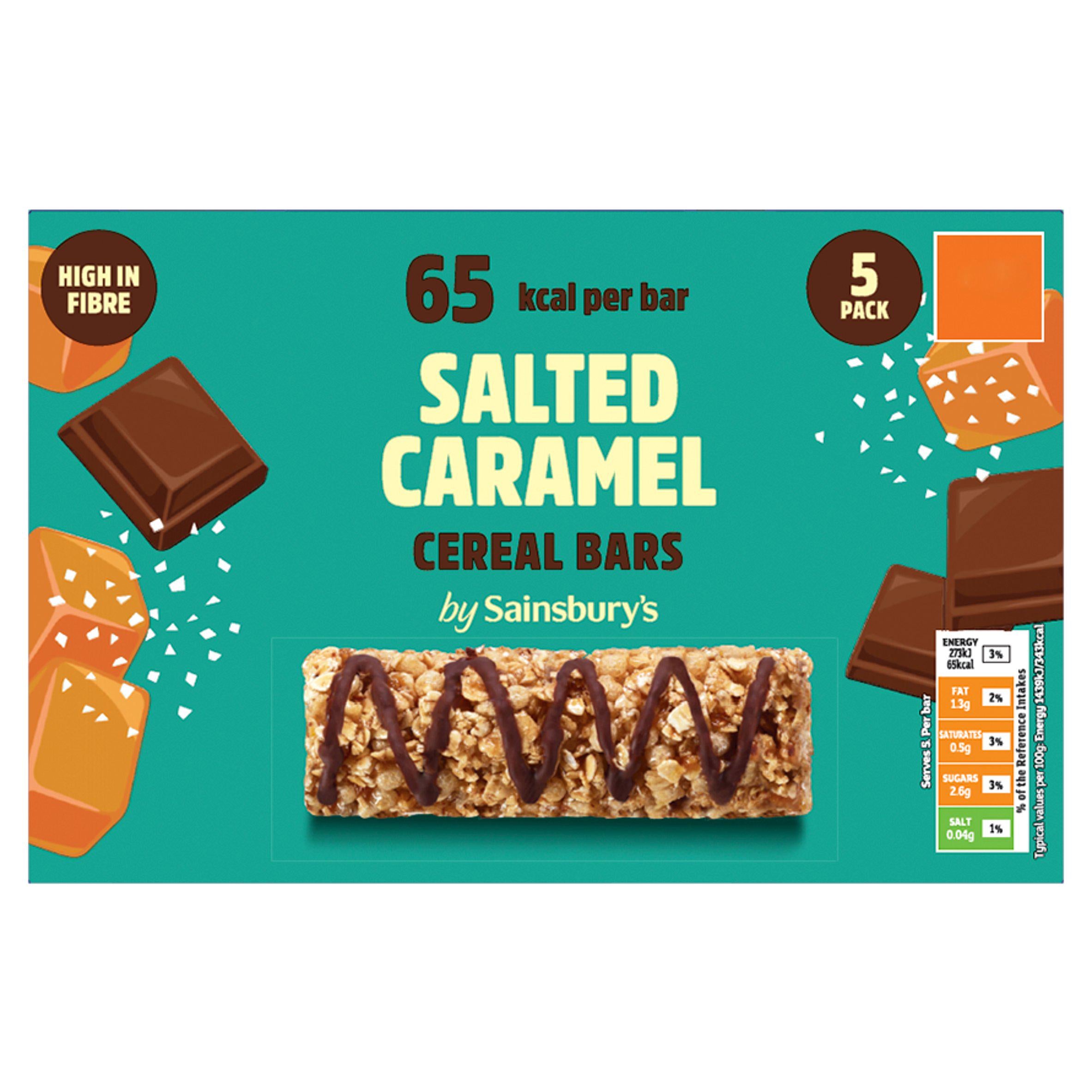 Sainsbury's salted caramel cereal bars 95g (British brand)