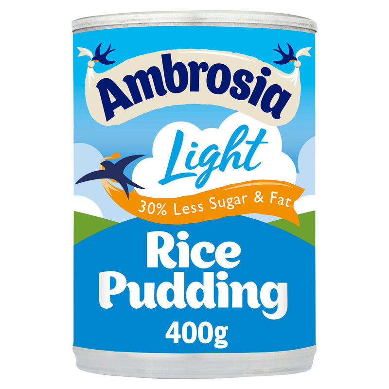 Ambrosia light rice pudding low fat reduced sugar 400g, UK version