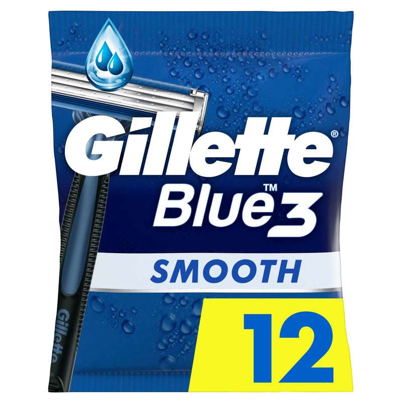 Gillette Blue3 Disposable Razor x12 Pack, UK version