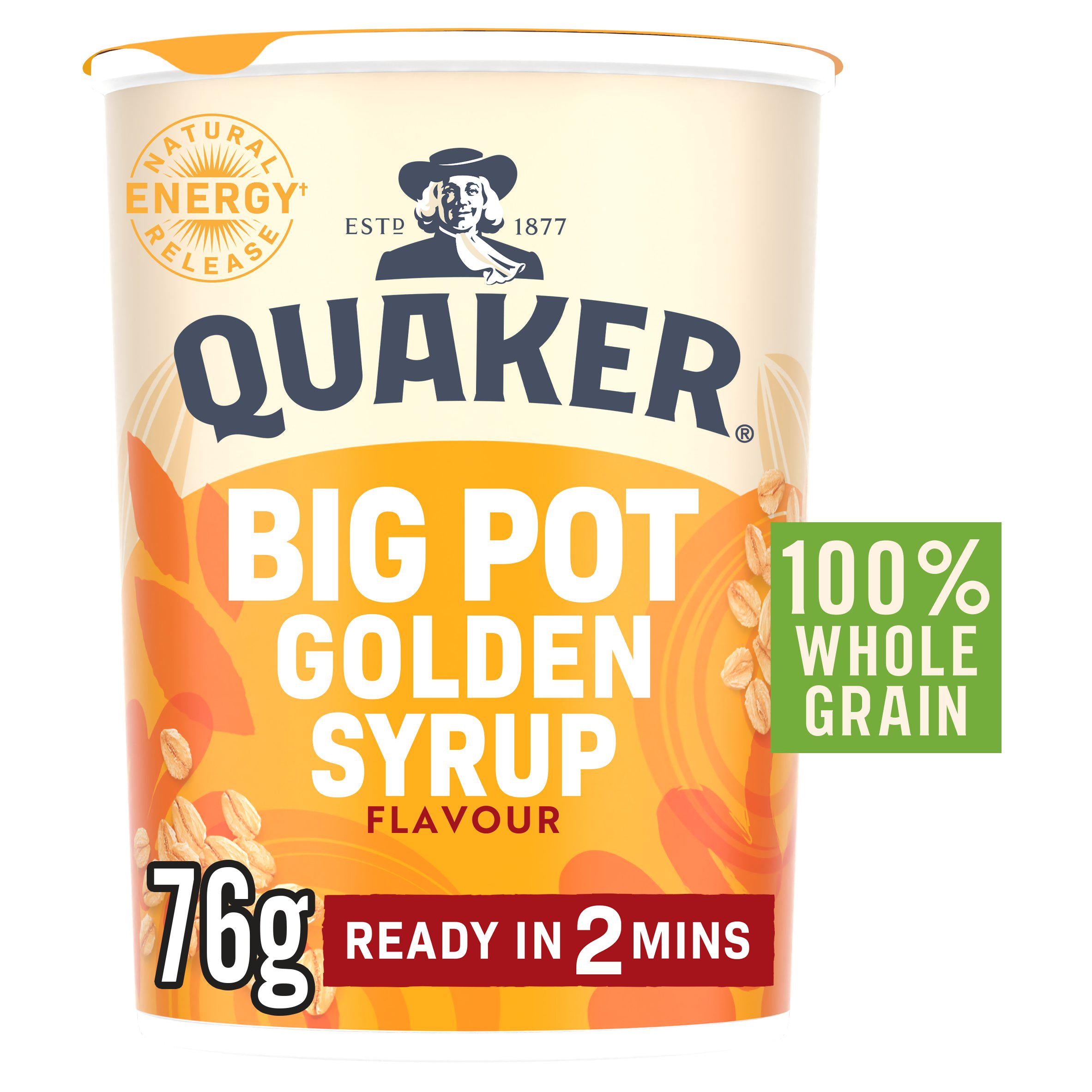 Quaker golden syrup porridge pot 76g - British product