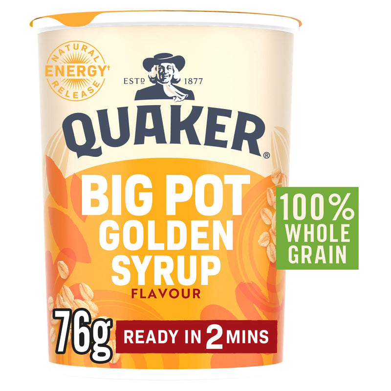 Quaker golden syrup porridge pot 76g - British product