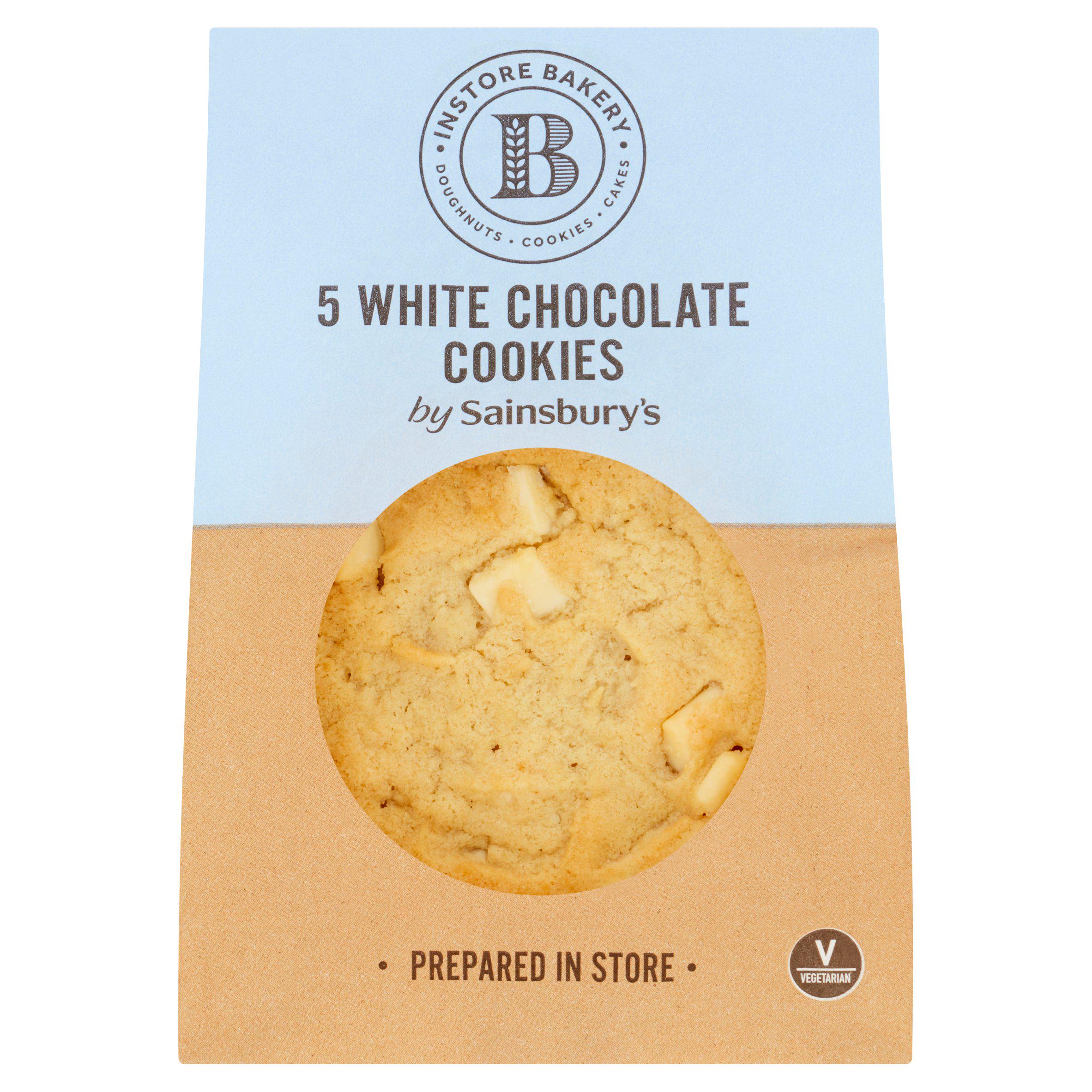 Sainsbury's white chocolate cookies pack of 5 (British brand)