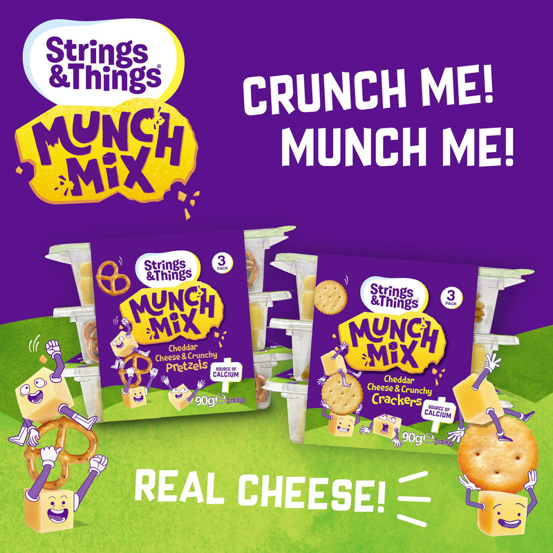 Strings & Things Munch Mix savoury snack 90g (British brand)