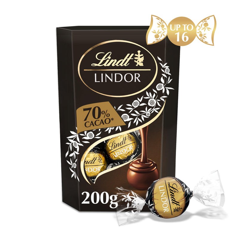 Lindt Lindor extra dark chocolate truffles box 200g (British brand)