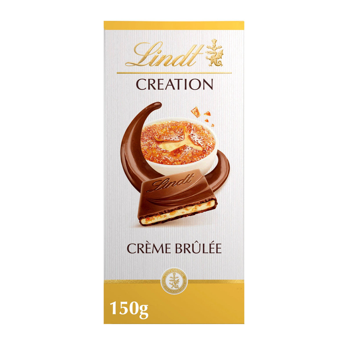 Lindt Crème Brûlée chocolate bar 150g (British brand)