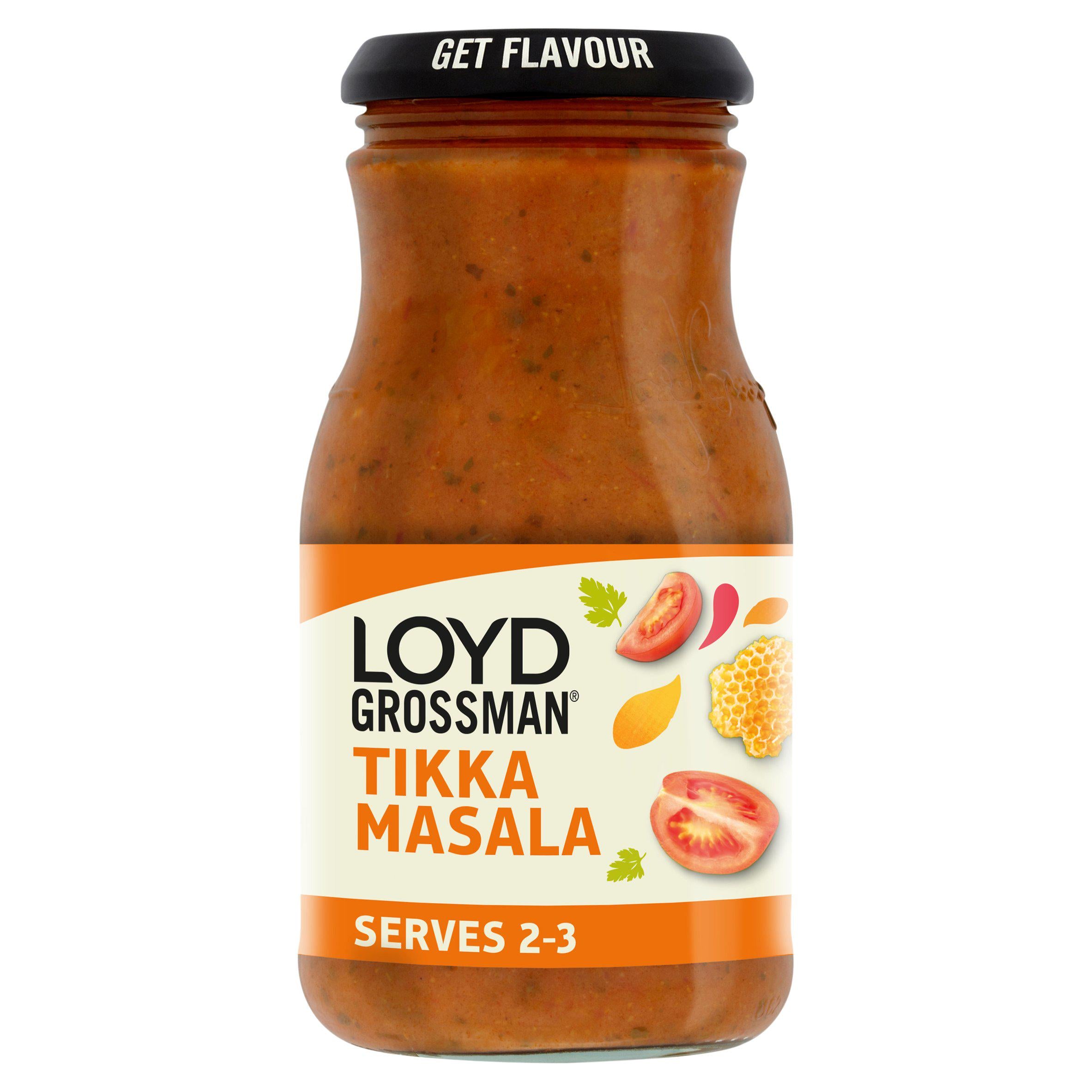 Loyd Grossman Tikka Masala curry cooking sauce 350g (British brand)