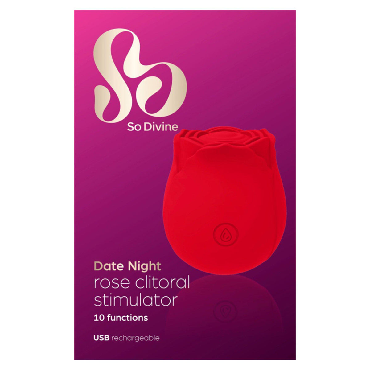 So Divine Date Night Rose clitoral stimulator (British brand)