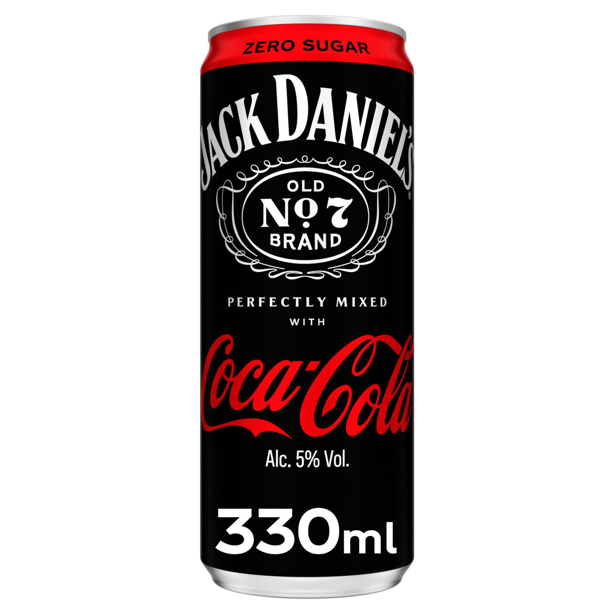 Jack Daniel's Coca-Cola Zero 330ml cocktail - British product