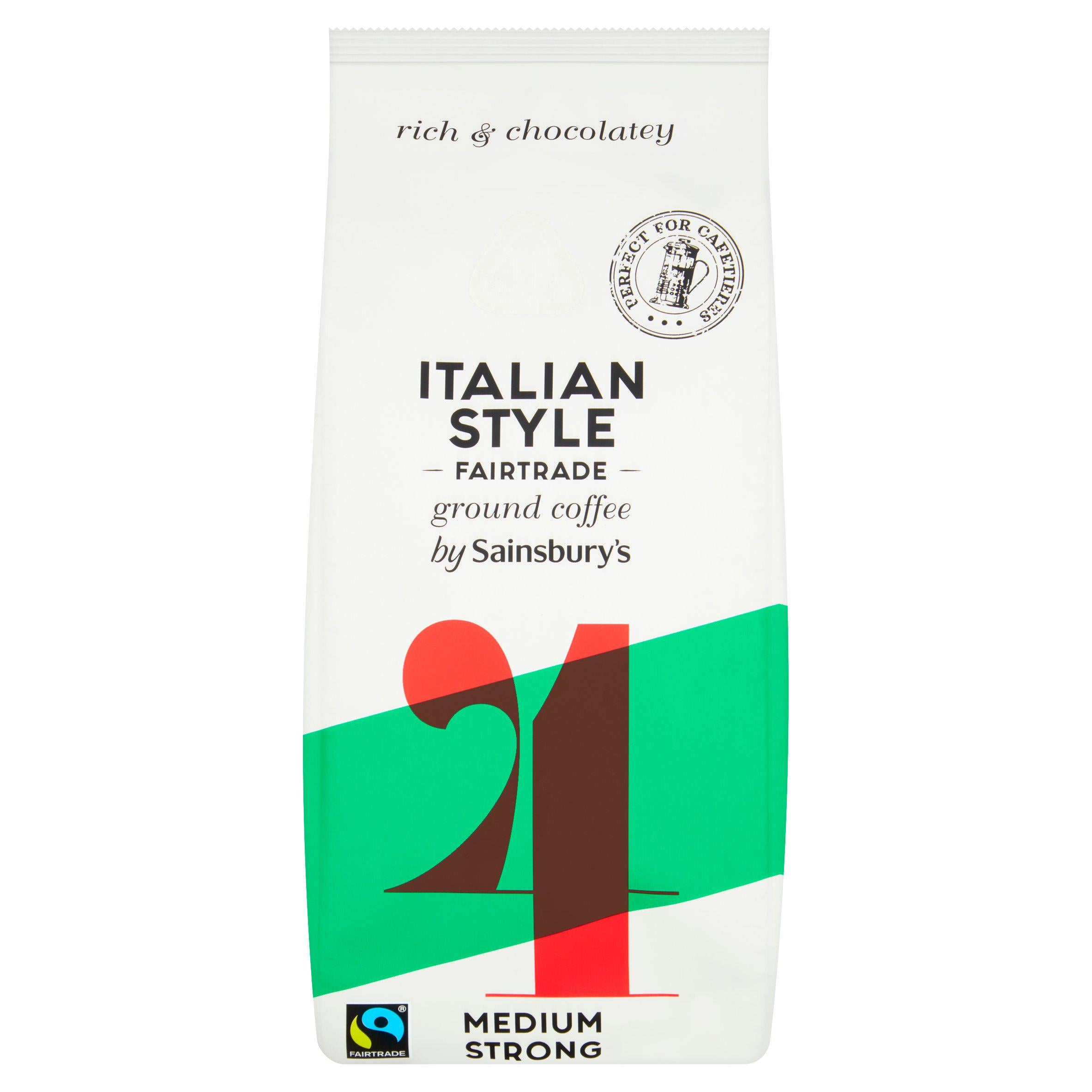 Sainsbury's Italian Style ground coffee Strength 4 454g - British product