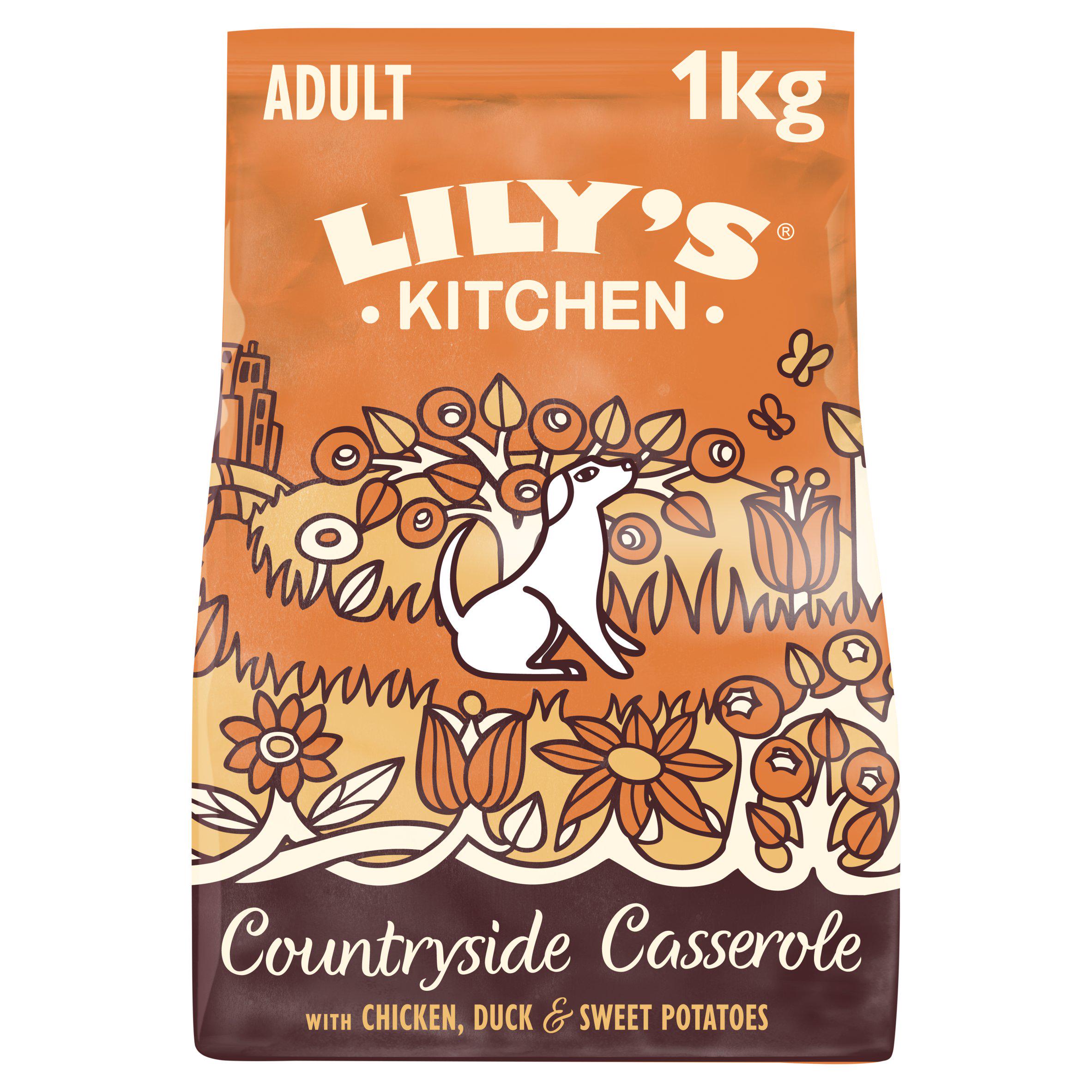 Lily's Kitchen dry dog food Chicken & Duck Casserole 1kg (British brand)