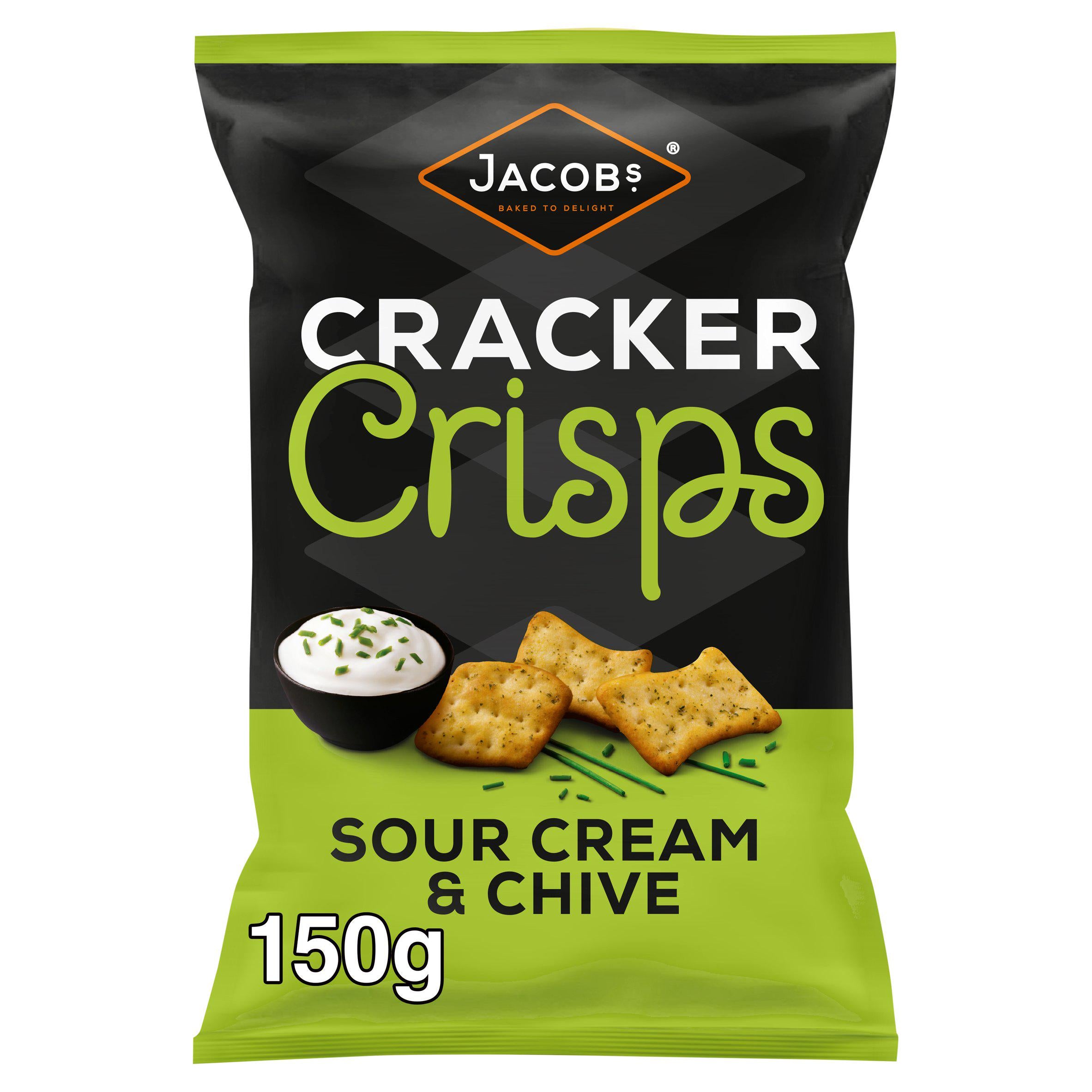 Jacob's Cracker Crisps Sour Cream & Chive 150g (British brand)