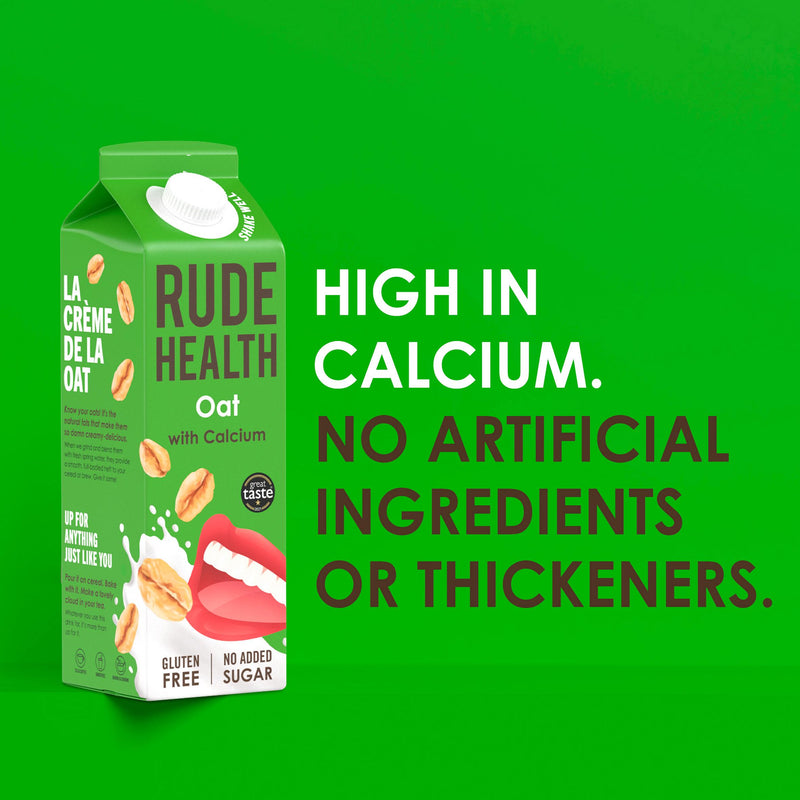 Rude Health oat drink with calcium 1L, imported from the UK