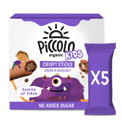 Sainsburys Piccolo Organic Cocoa Hazelnut Kids Crispy Sticks 5x25g- Buy online at McGrocer
