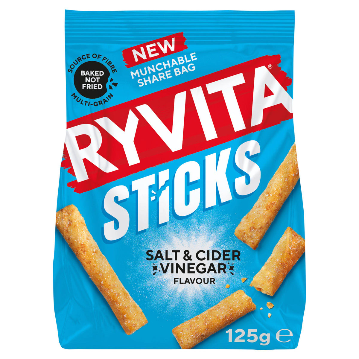 Ryvita Salt & Vinegar Sticks 125g - British product