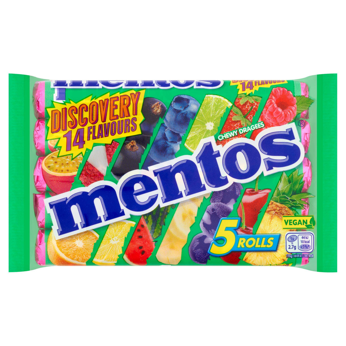Mentos Discovery chewy fruit sweets multipack 5x37.5g - British product