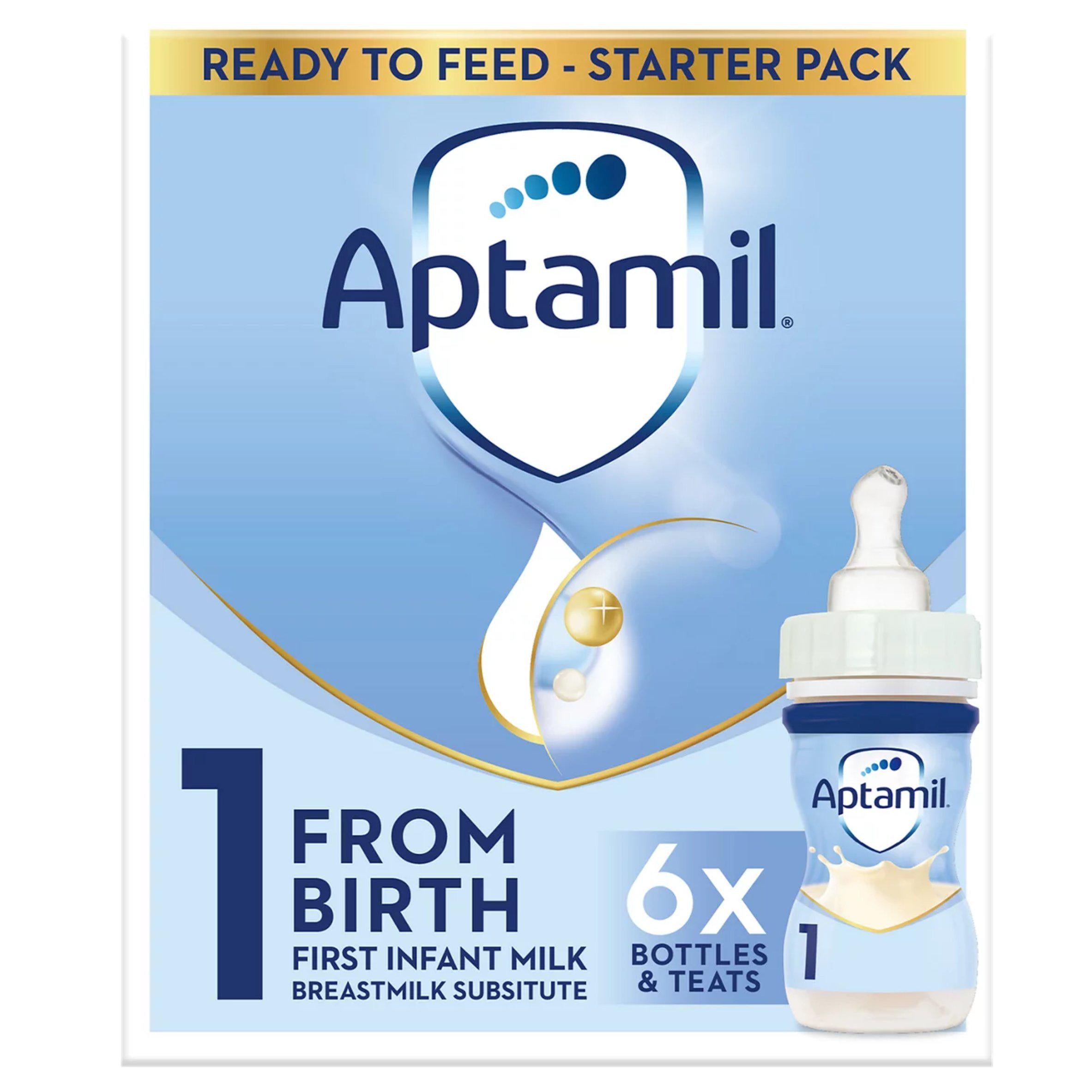 Aptamil First Infant Milk starter pack 6x70ml, UK version