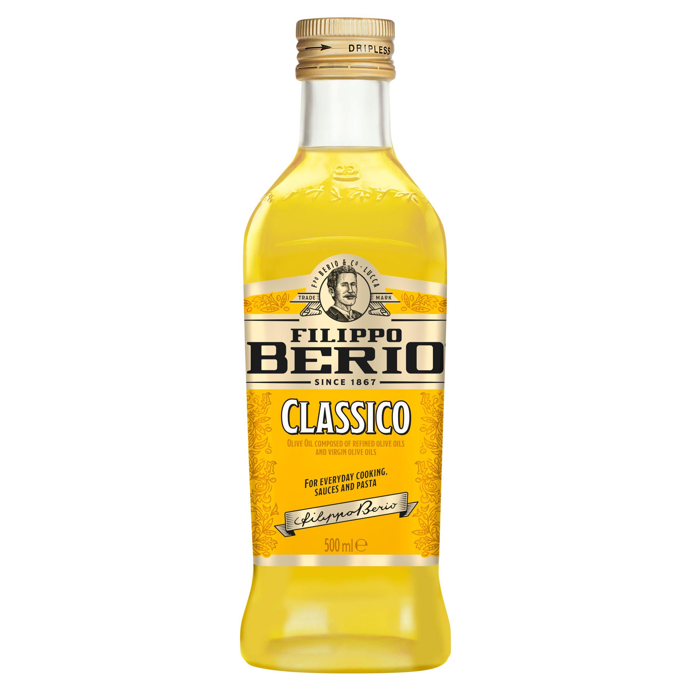 Filippo Berio olive oil 500ml container - British product