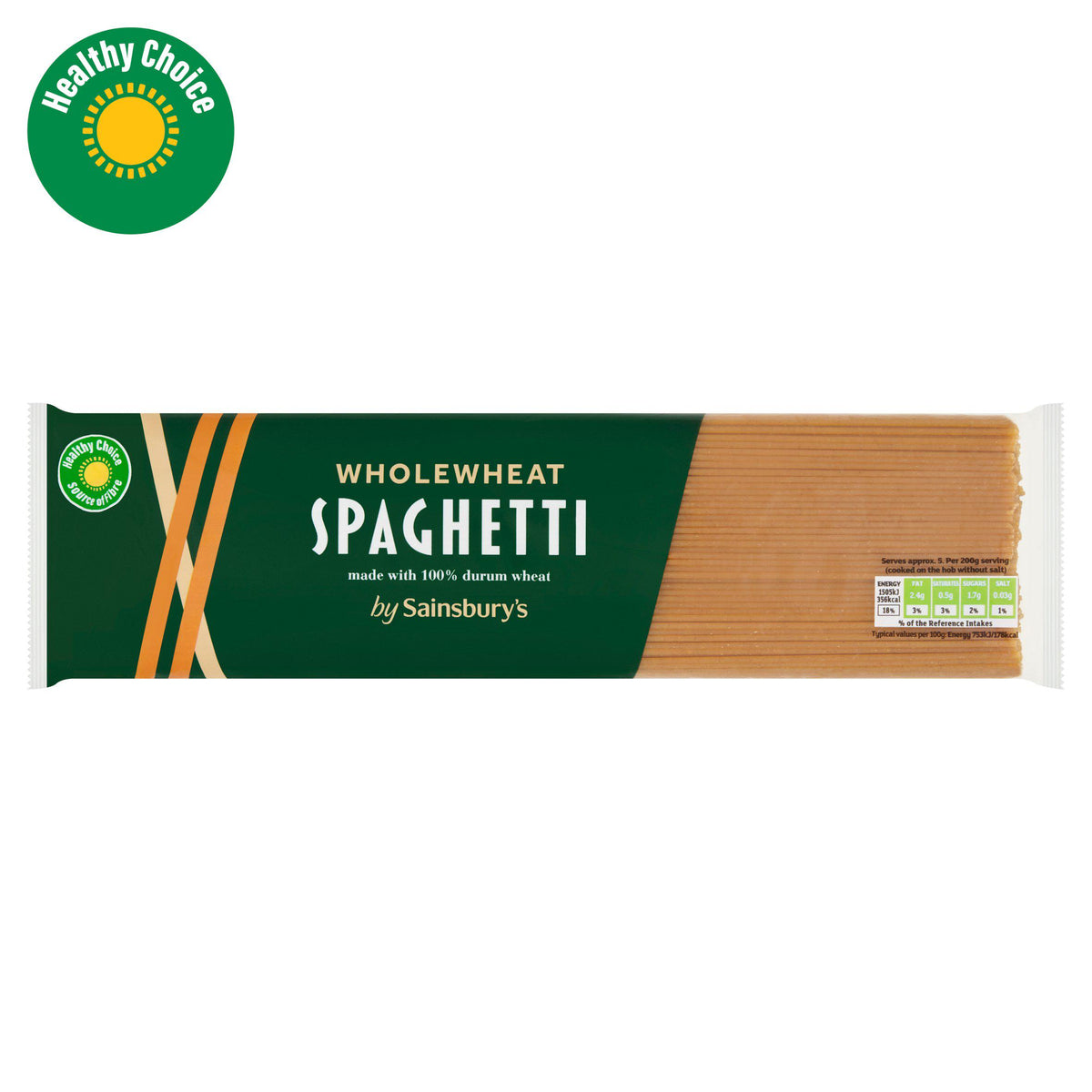 Sainsbury's Spaghetti Wholewheat Pasta 500g