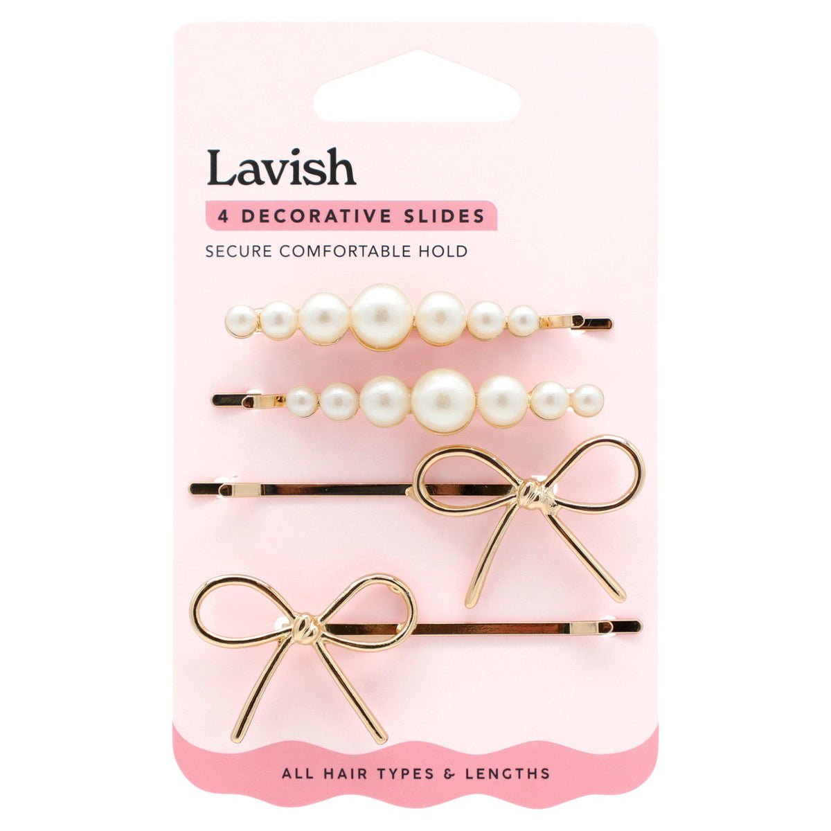 Lavish decorative hair slides set of 4, UK version