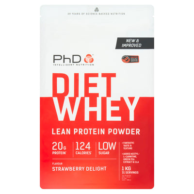 Sainsburys PhD Diet Whey Strawberry Delight Protein Powder 1kg- Buy online at McGrocer