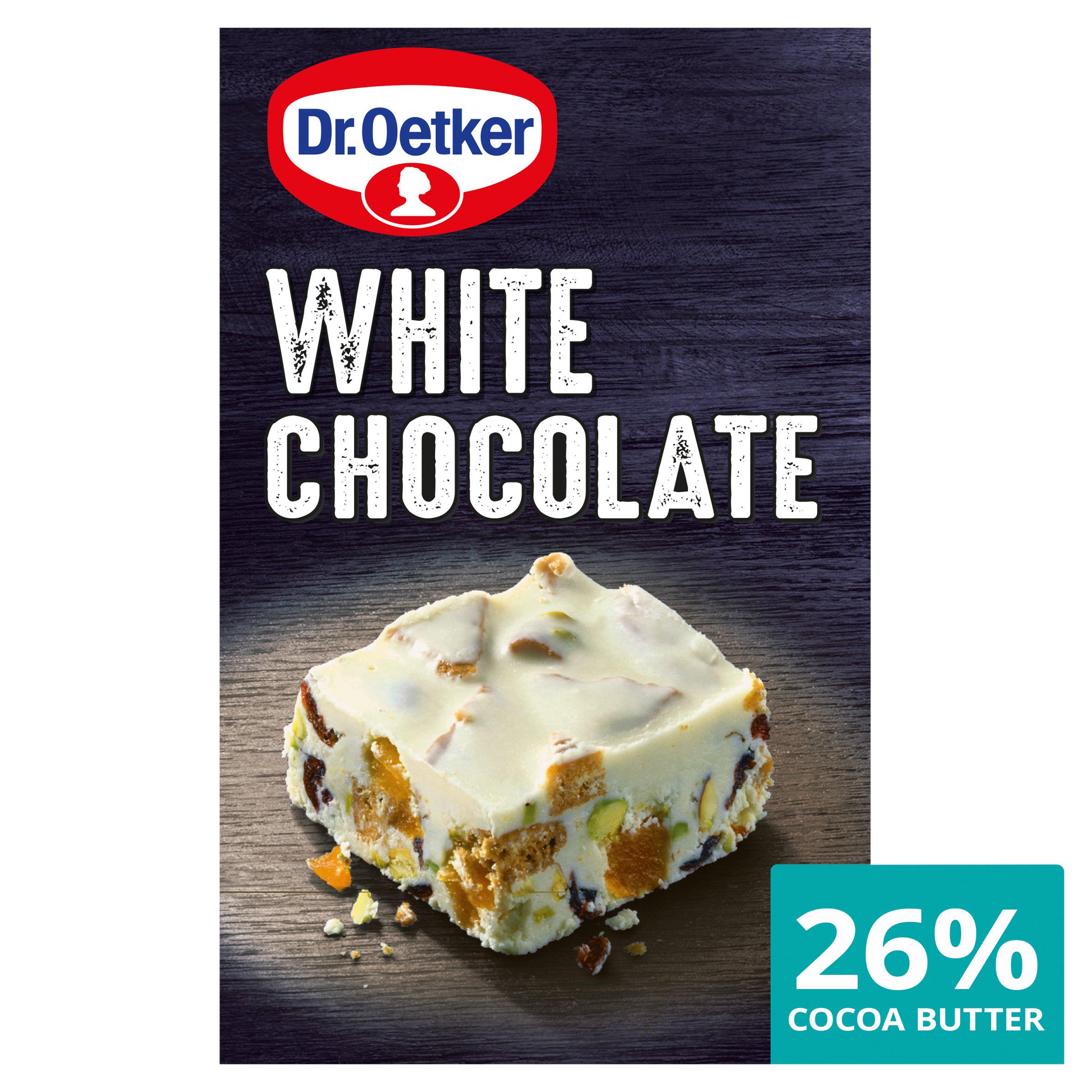 Dr Oetker white cooking chocolate 100g, UK version