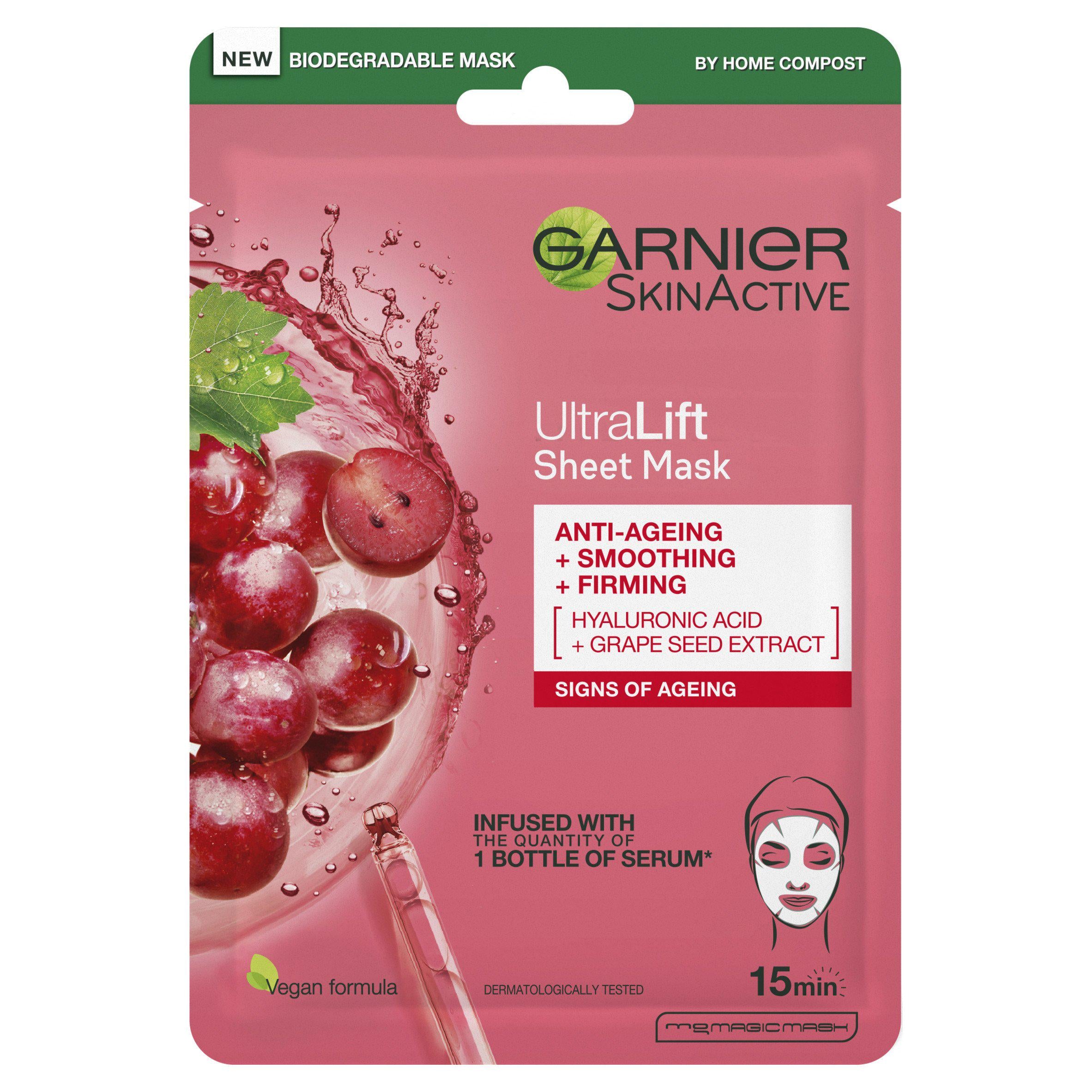 Garnier Ultralift anti-ageing face sheet mask 32g - British product