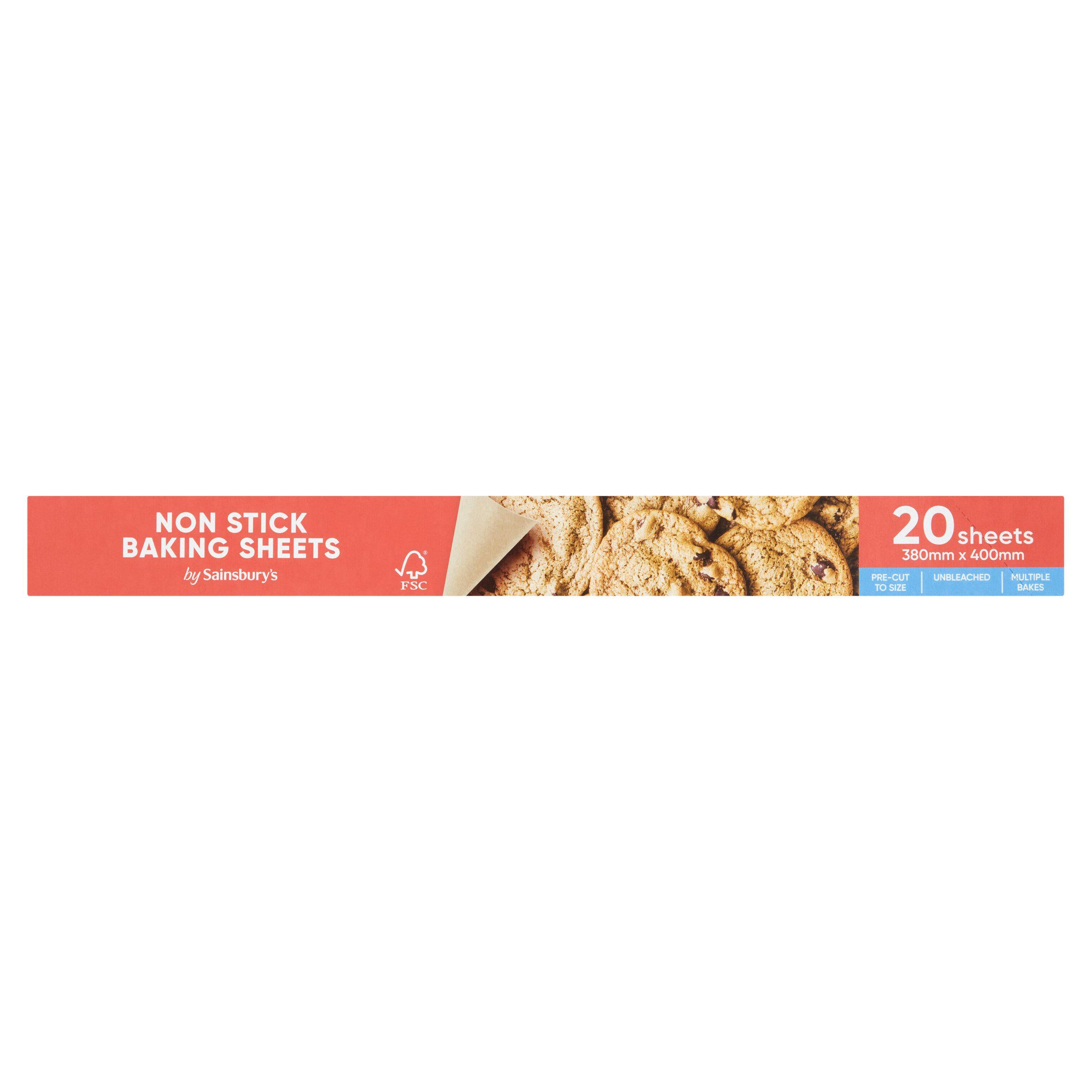 Sainsbury's non-stick baking paper sheets 20 sheets, UK version