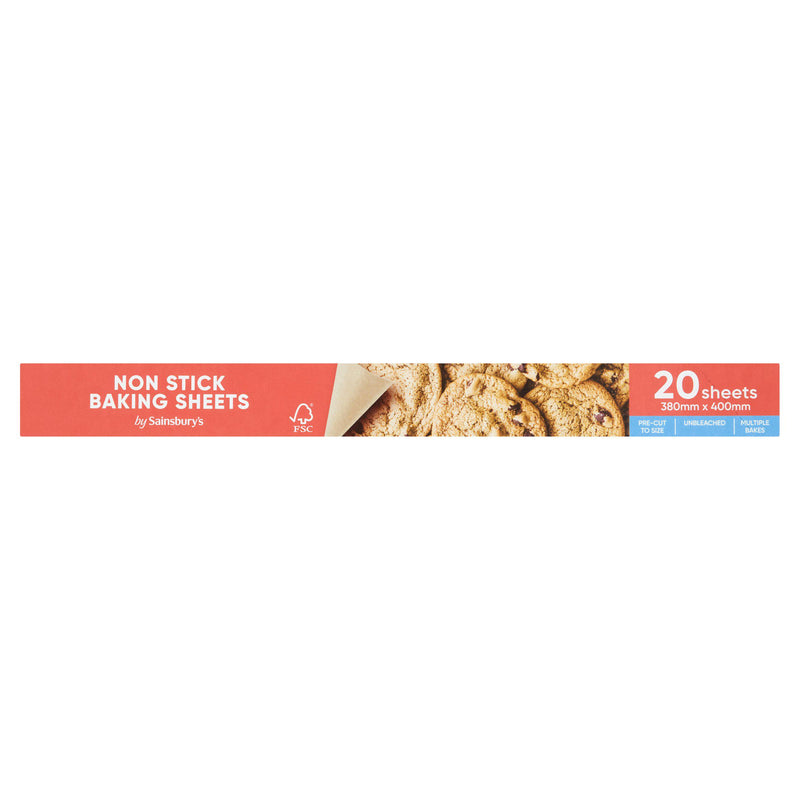 Sainsbury's non-stick baking paper sheets 20 sheets, UK version