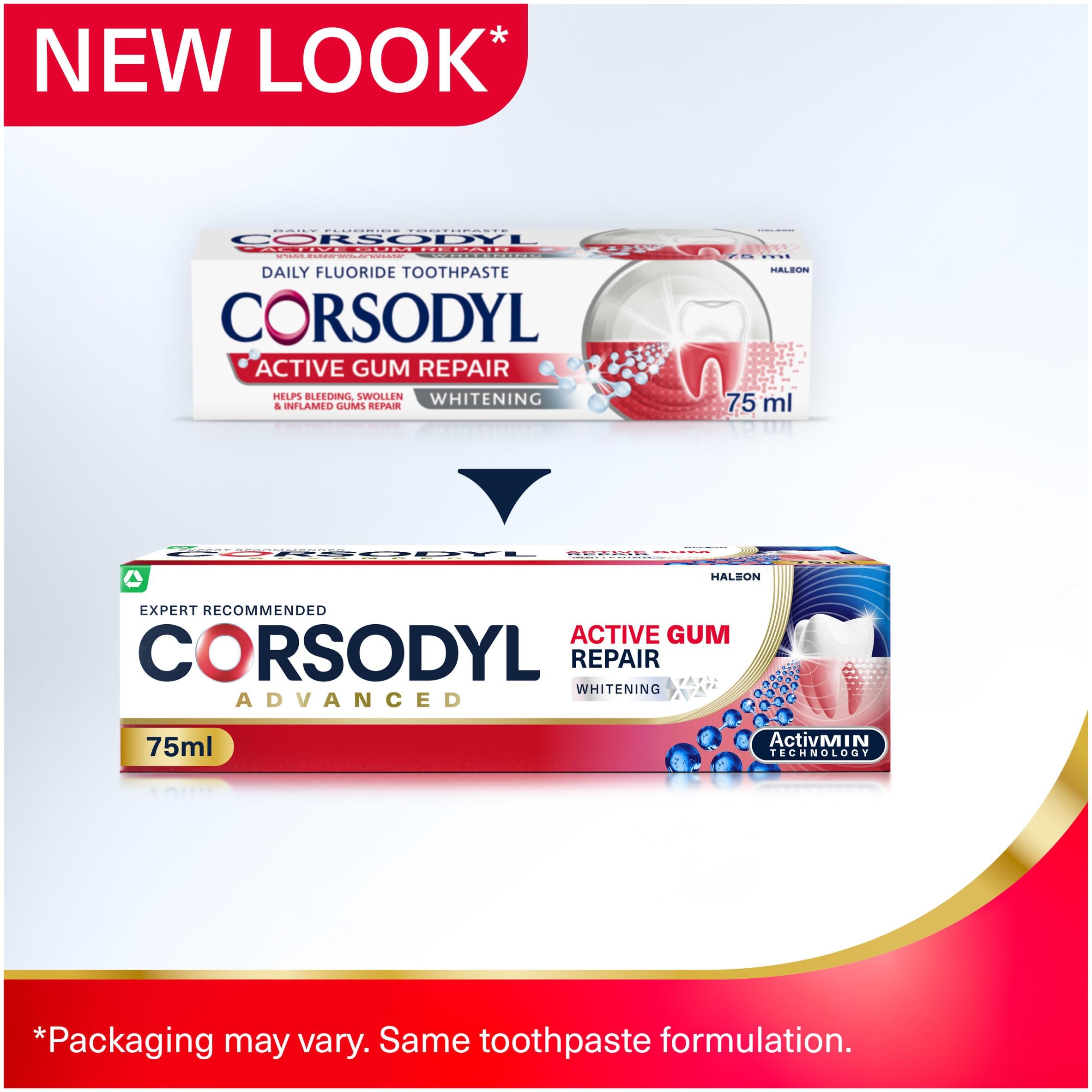 Corsodyl Active Gum Repair Whitening Toothpaste 75ml - British product