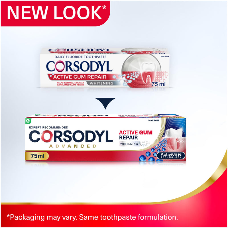 Corsodyl Active Gum Repair Whitening Toothpaste 75ml - British product