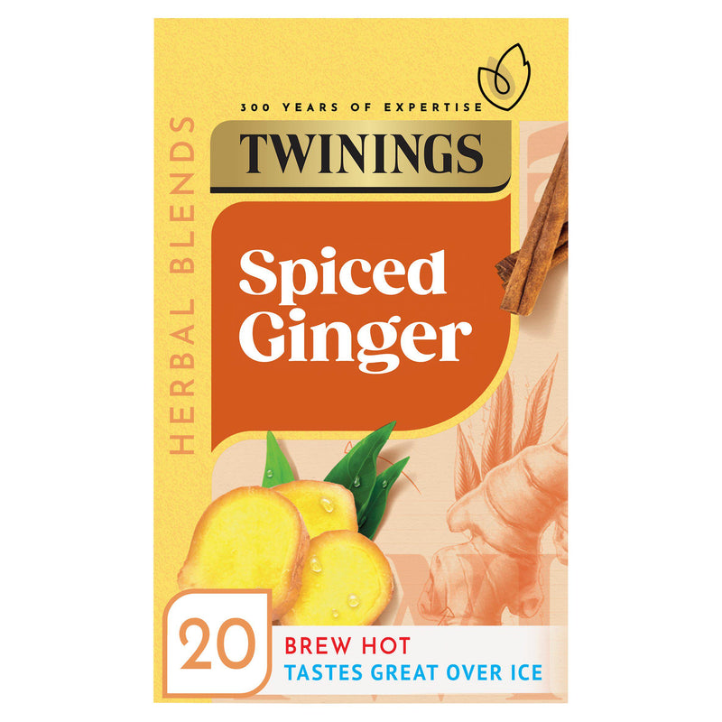 Twinings spiced ginger tea 20 tea bags, imported from the UK