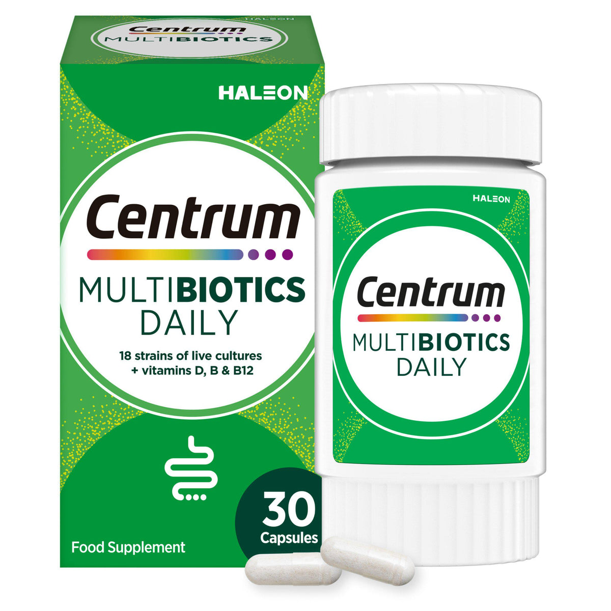 Centrum Multibiotics probiotic capsules 30 count (British brand)