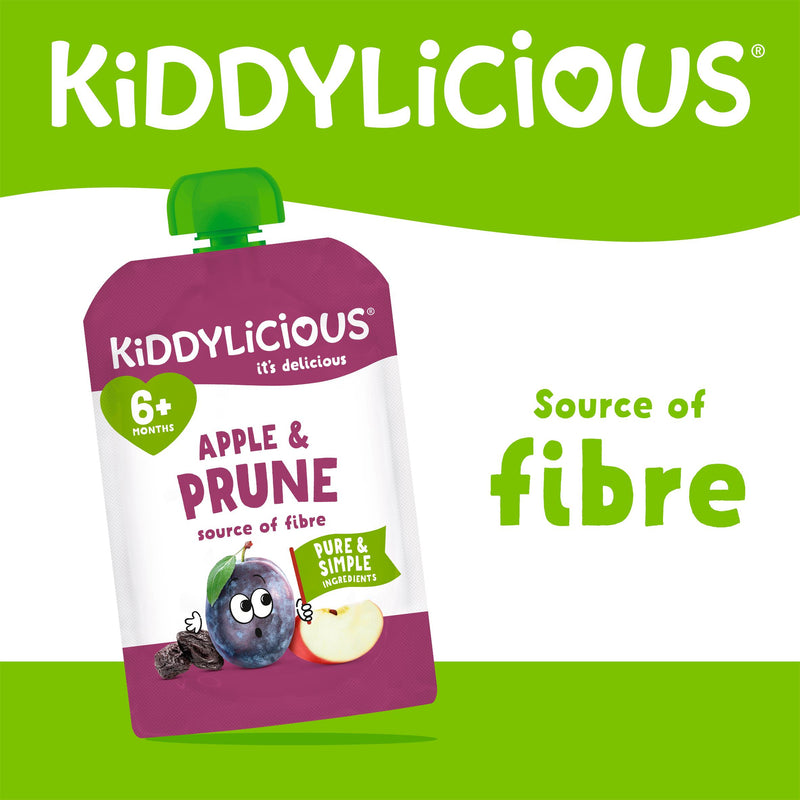 Kiddylicious baby food pouch apple and prune 100g (British brand)