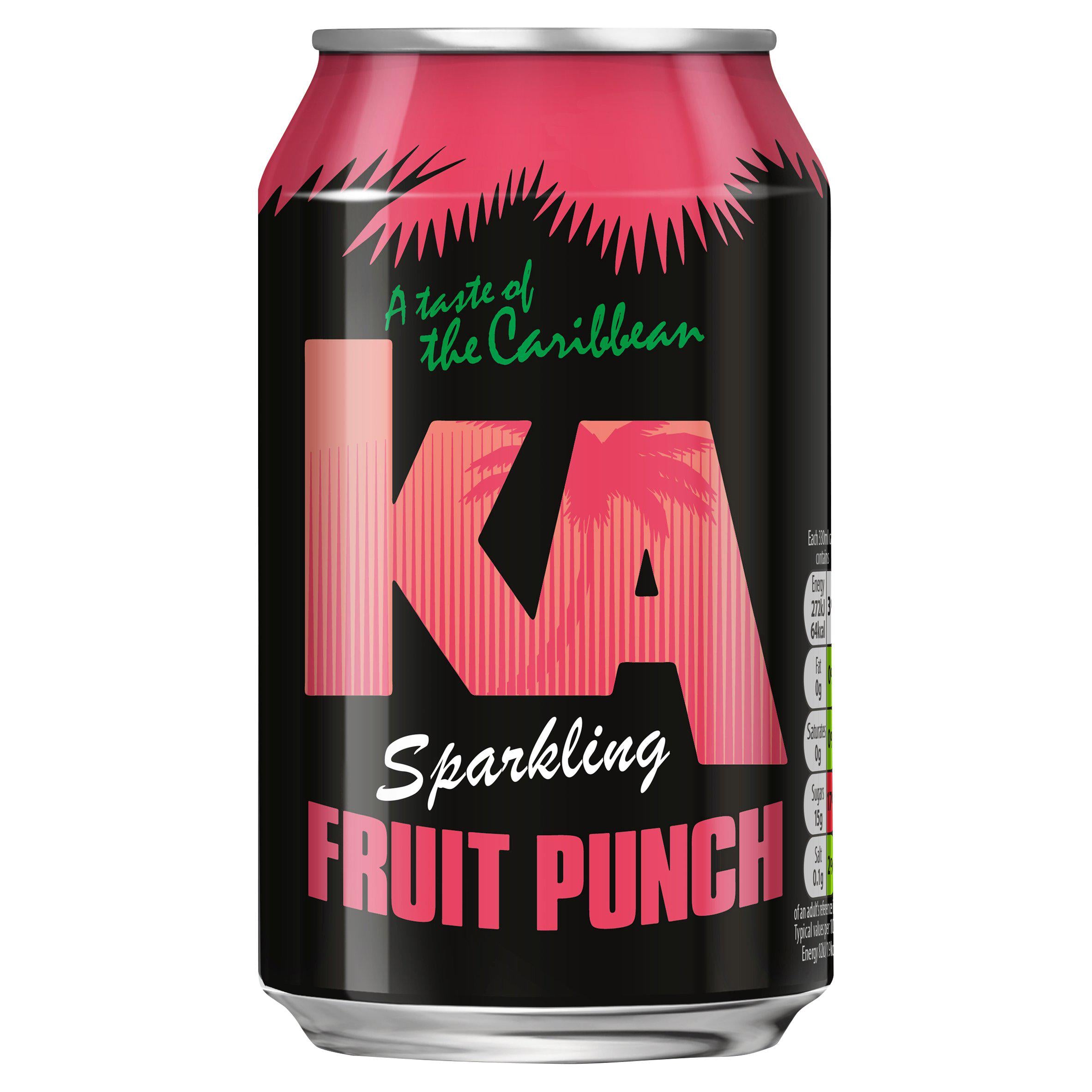KA sparkling fruit punch soft drink 330ml, UK version