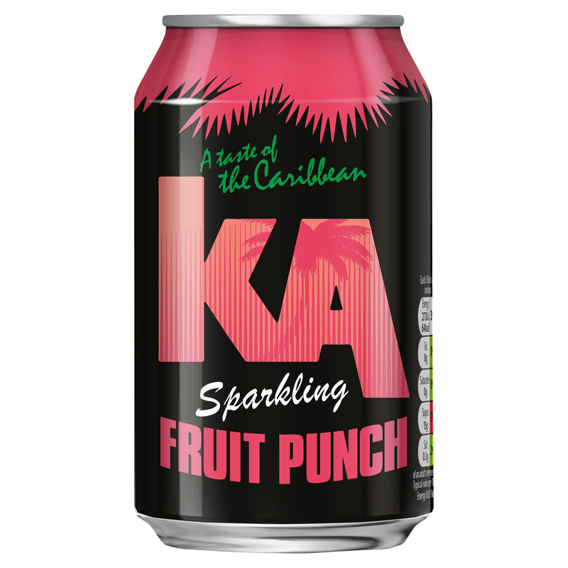 KA sparkling fruit punch soft drink 330ml, UK version