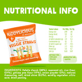 Kiddylicious straws sour cream chive 4x12g, imported from the UK