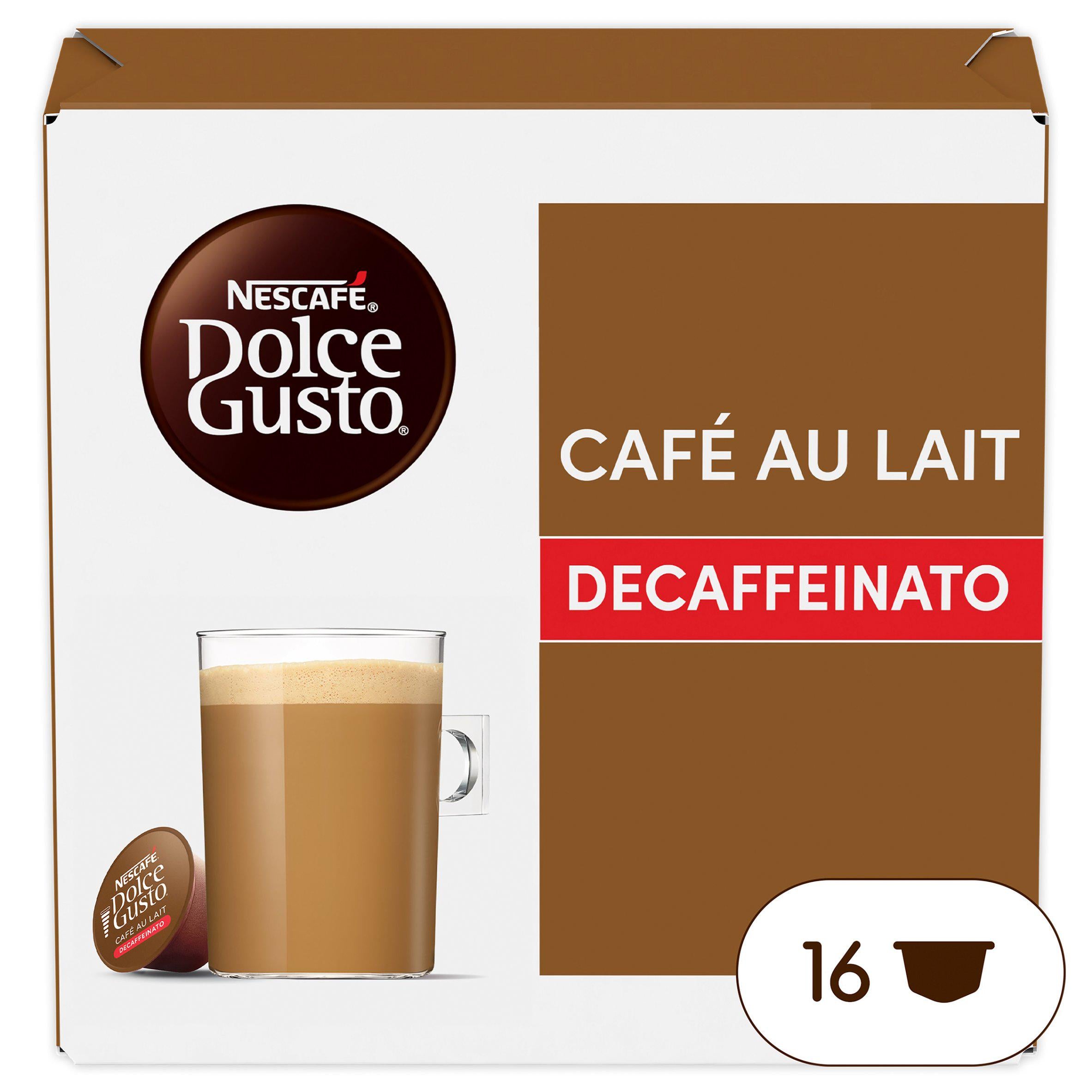 Nescafé Cafe Au Lait Decaf coffee pod pack of 16, UK version