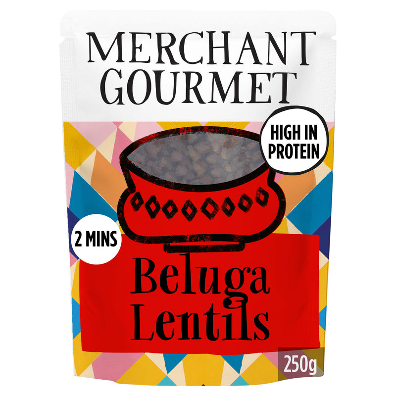 Merchant Gourmet cooked beluga lentils 250g, UK version