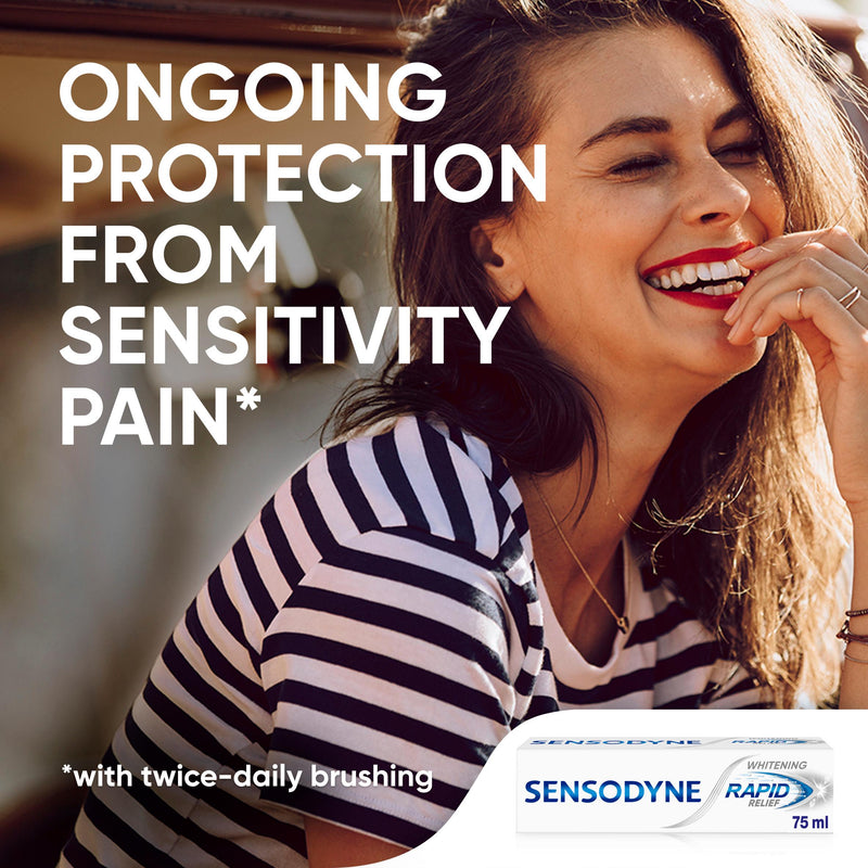 Sensodyne Rapid Relief Whitening toothpaste 75ml, UK version