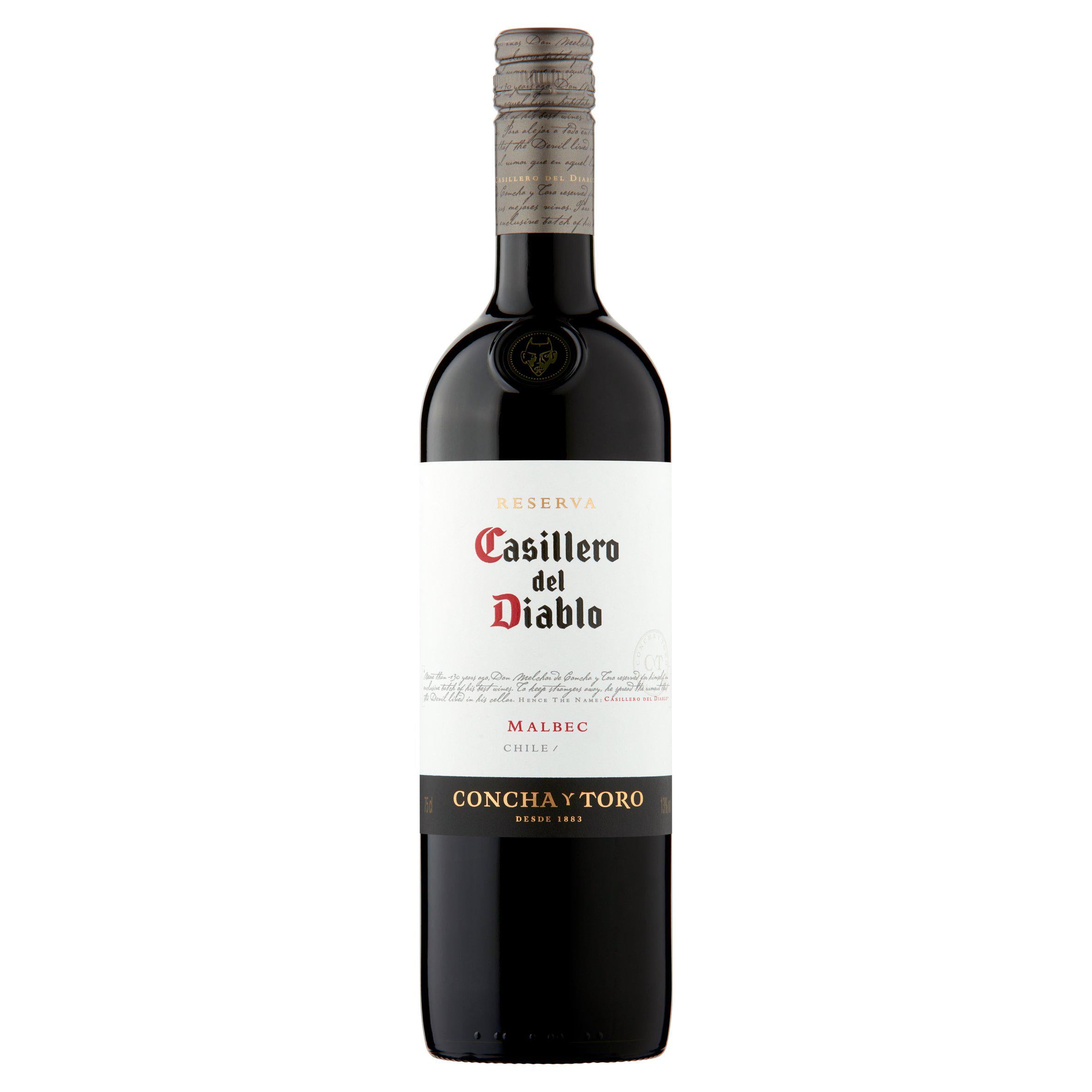 Casillero del Diablo Malbec red wine 75cl, imported from the UK
