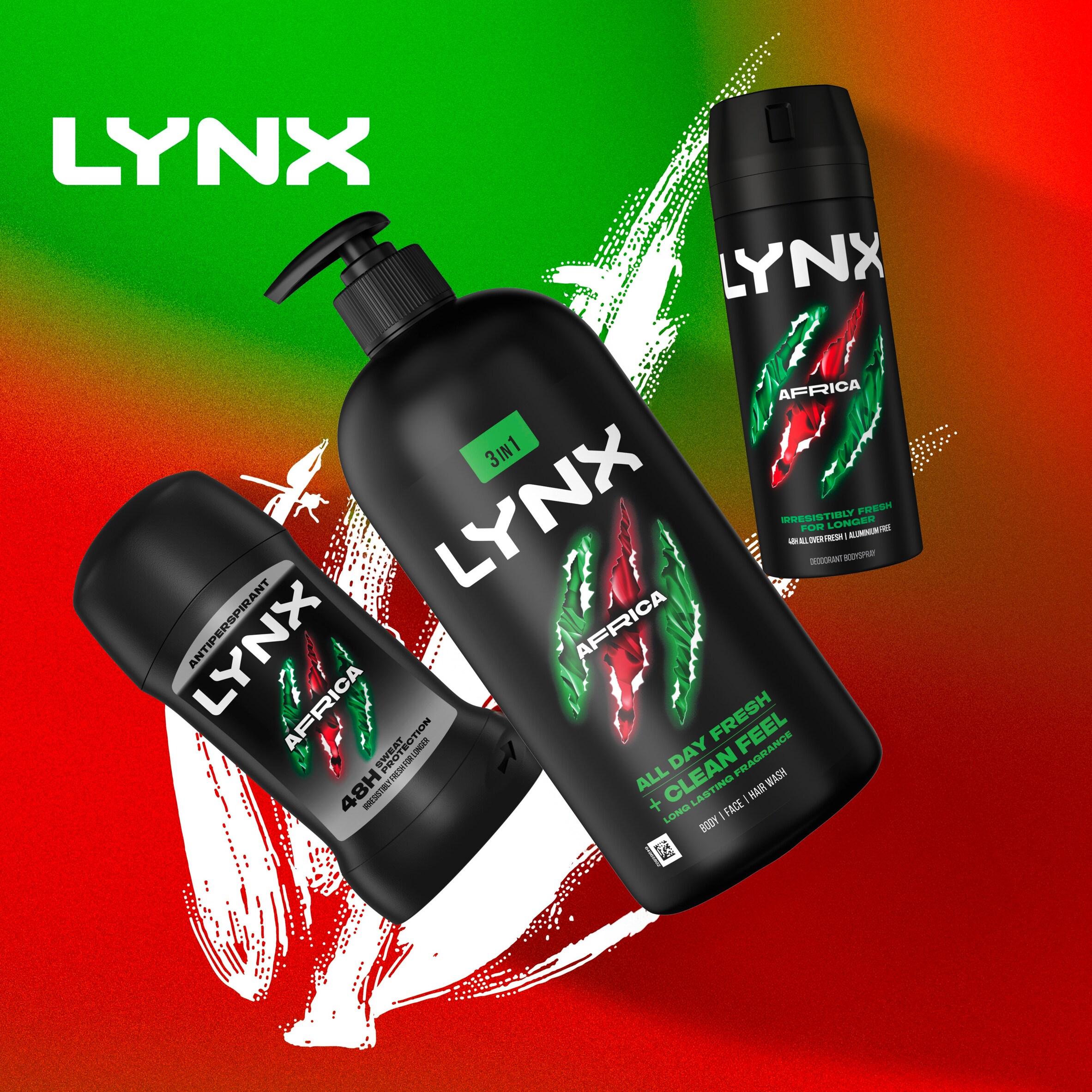 Lynx Africa body wash 900ml, 3 in 1 (British brand)