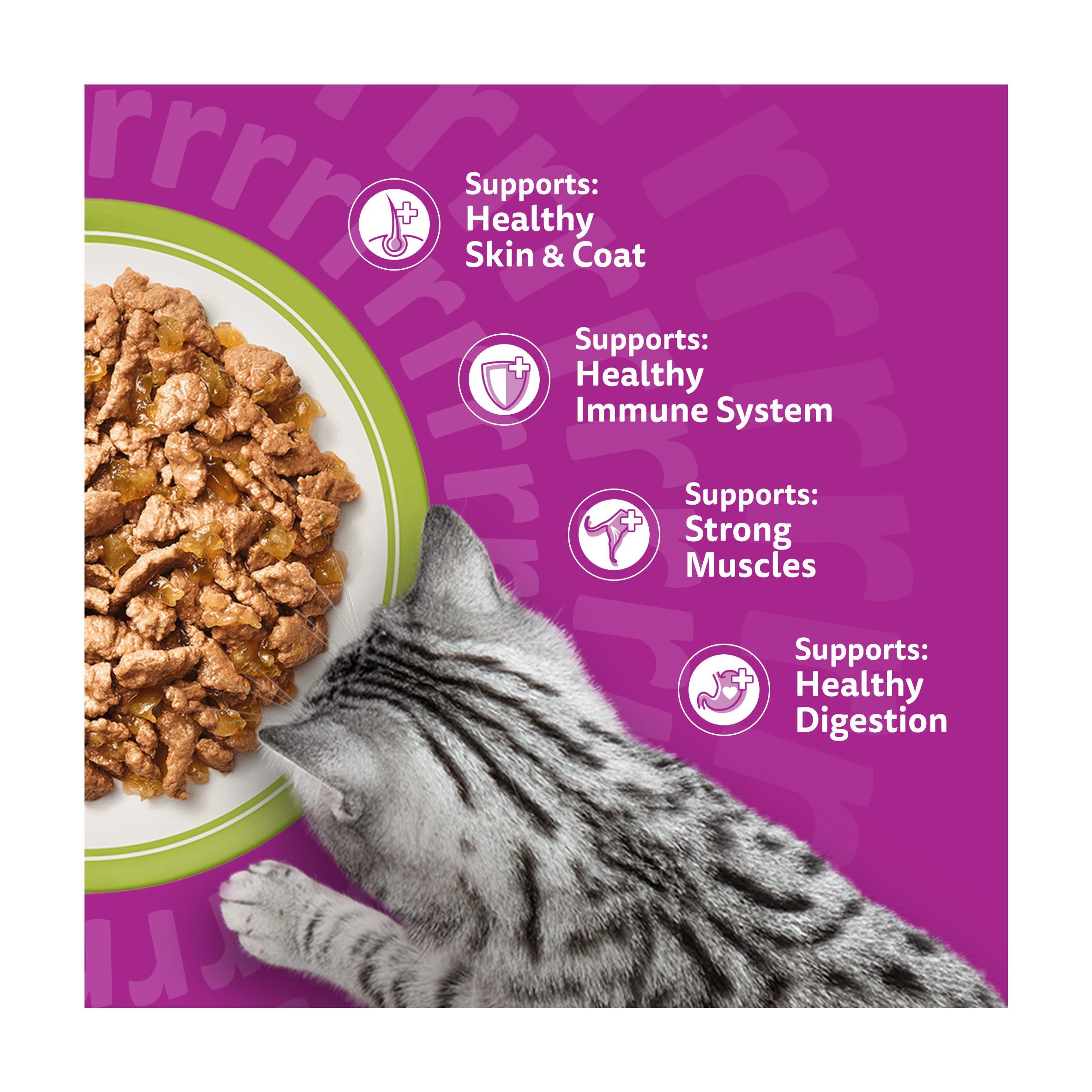 Whiskas wet cat food pouches Mixed Menu in Jelly 12 x 85g, UK version