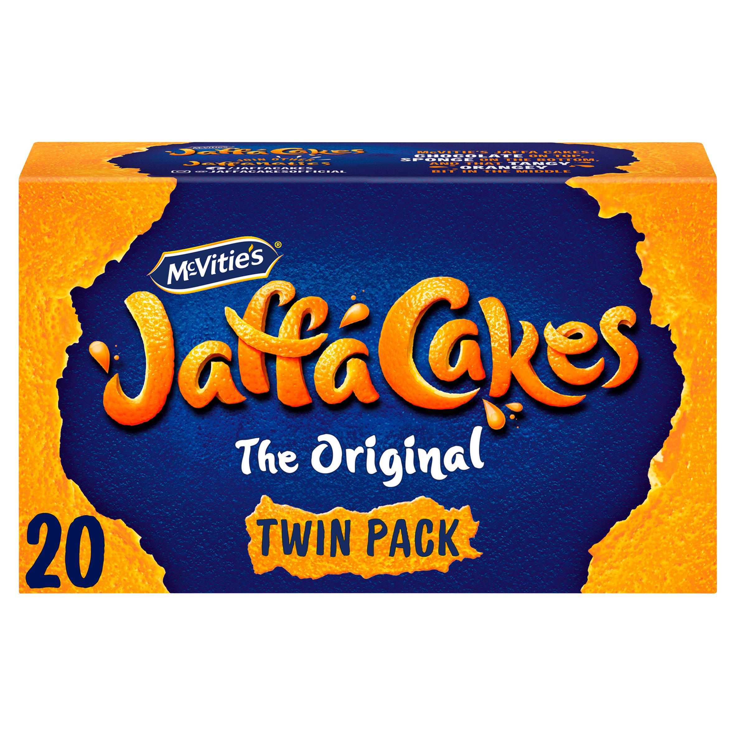 McVitie's Jaffa Cakes original twin pack 20 biscuits, imported from the UK