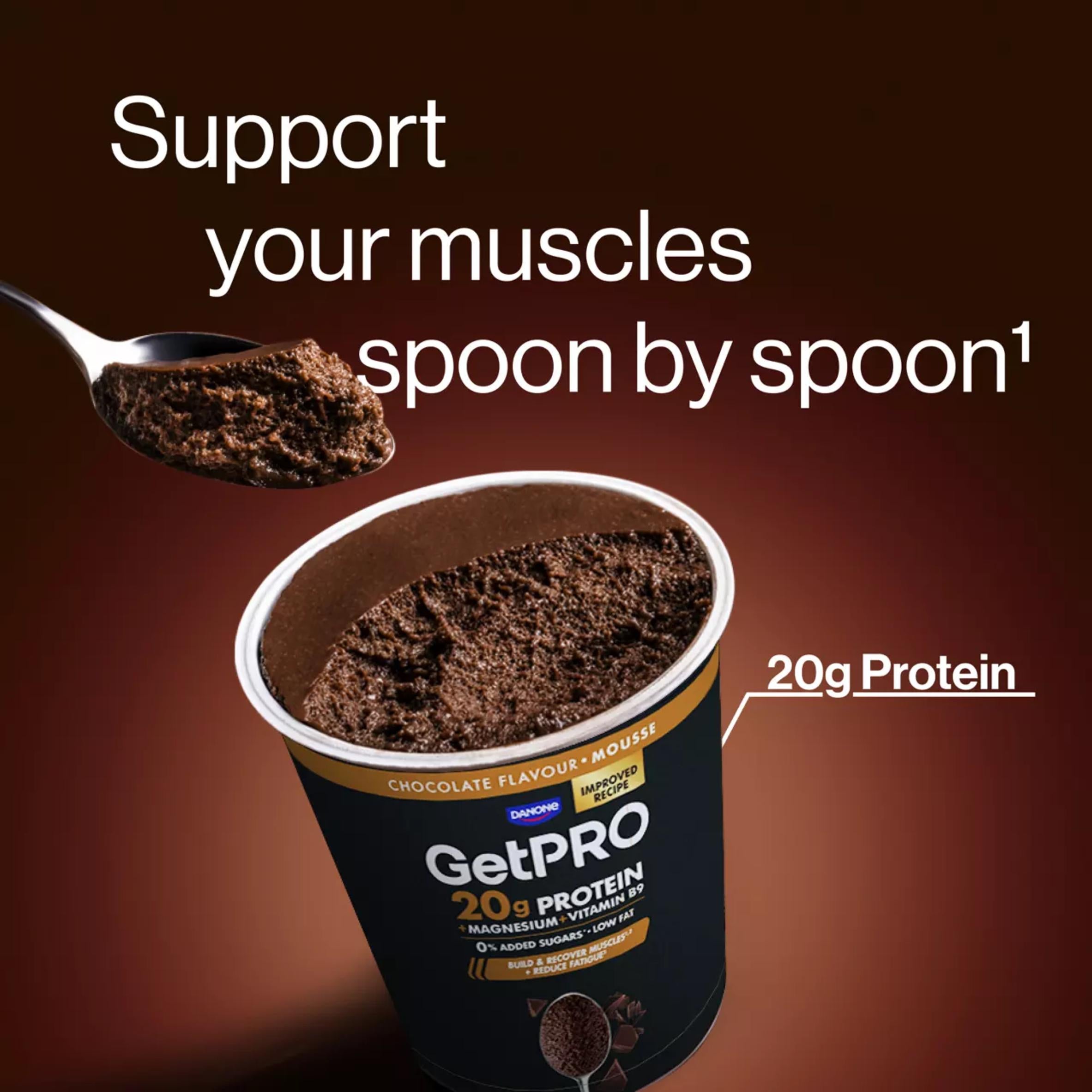 GetPro chocolate protein mousse 200g (British brand)