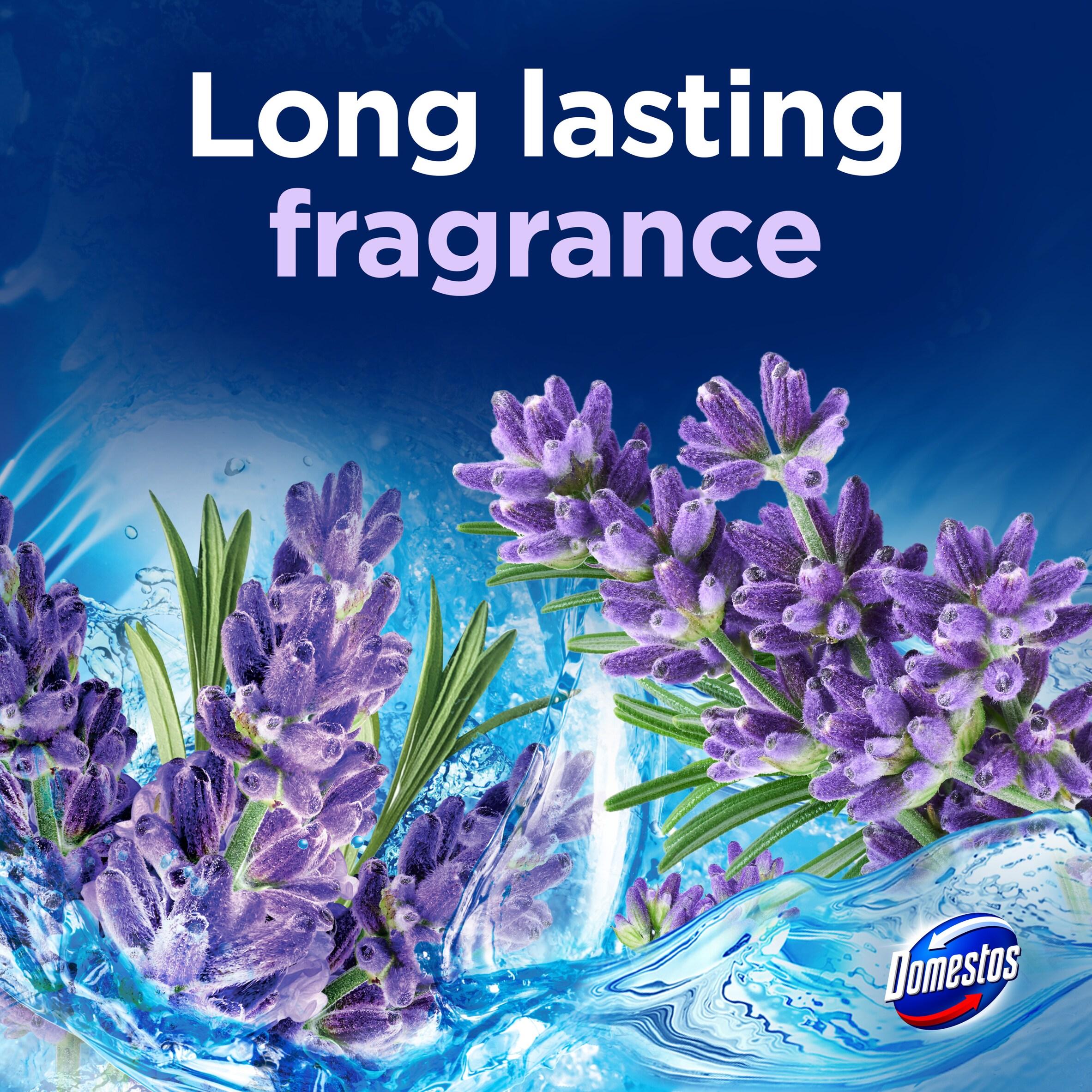Domestos lavender rim block 2x50g, imported from the UK