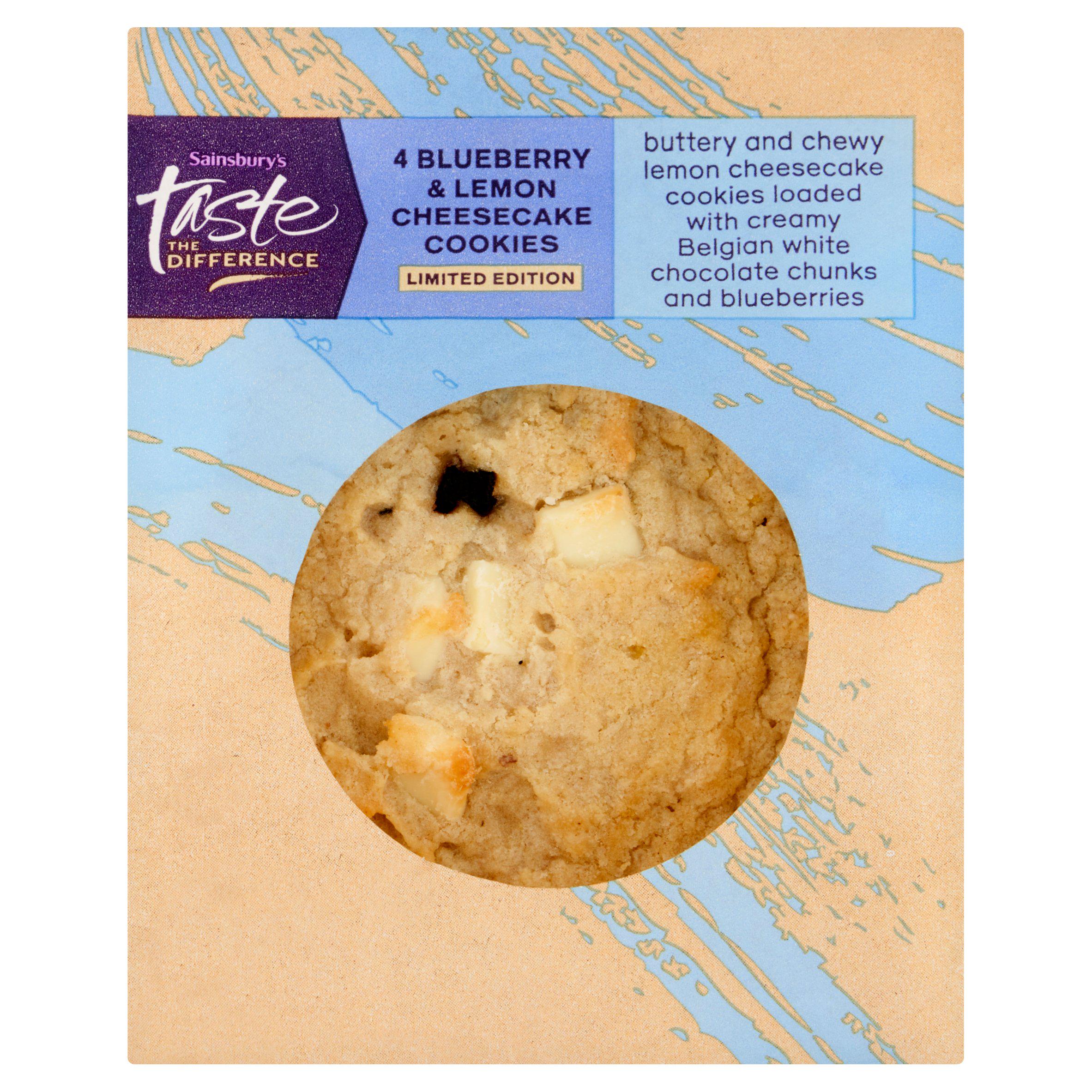 Sainsbury's blueberry lemon cheesecake cookies, imported from the UK