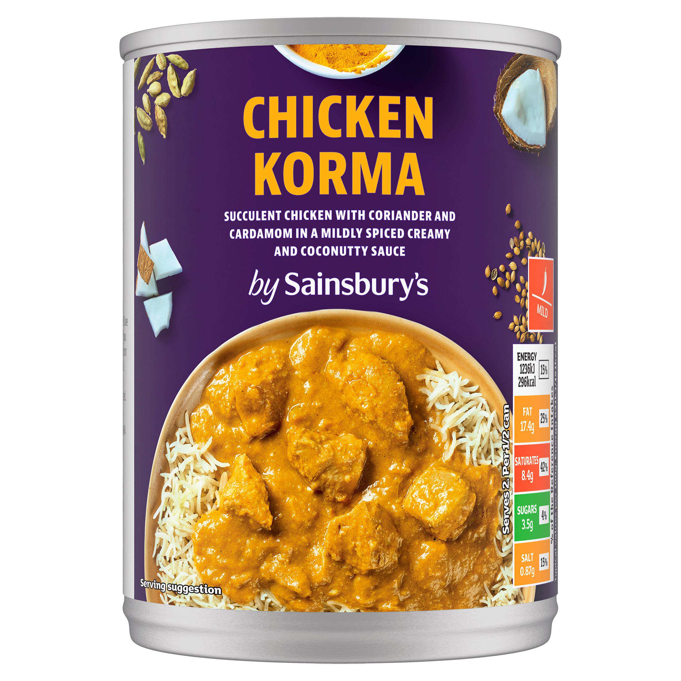 Sainsbury's Chicken Korma curry 392g - British product
