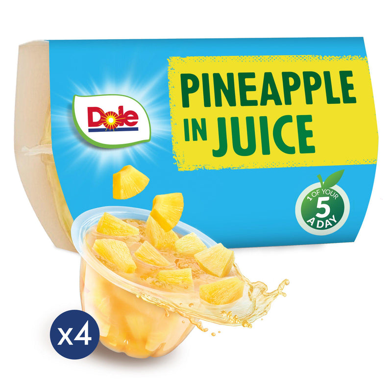 Dole pineapple in juice fruit snacks 4x113g, UK version