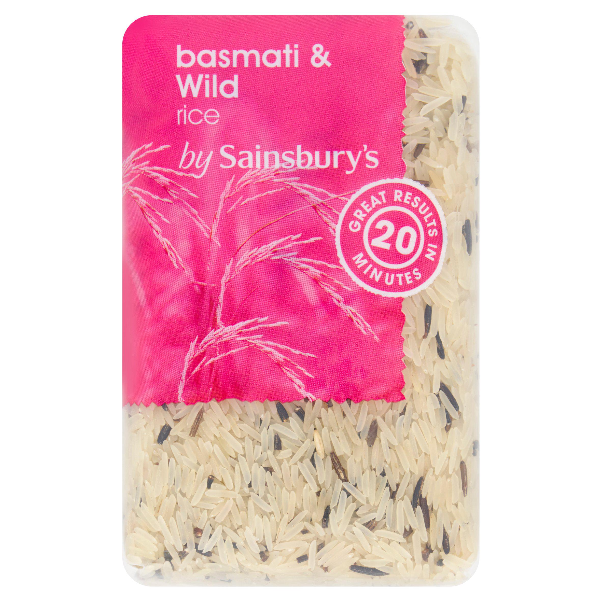 Sainsbury's basmati and wild rice blend 500g, imported from the UK